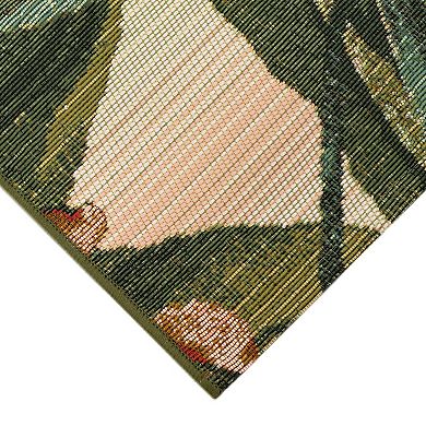 Liora Manne Marina Tropical Leaf Indoor Outdoor Rug
