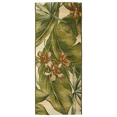 Liora Manne Marina Tropical Leaf Indoor Outdoor Rug