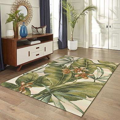 Liora Manne Marina Tropical Leaf Indoor Outdoor Rug