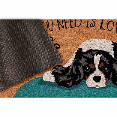 Liora Manne Natura Love And A Dog Coir Doormat - 18" x 30"