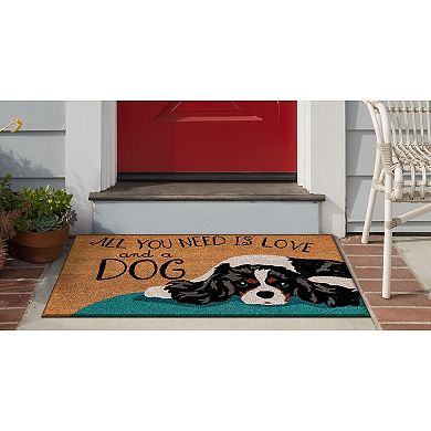 Liora Manne Natura Love And A Dog Coir Doormat - 18" x 30"