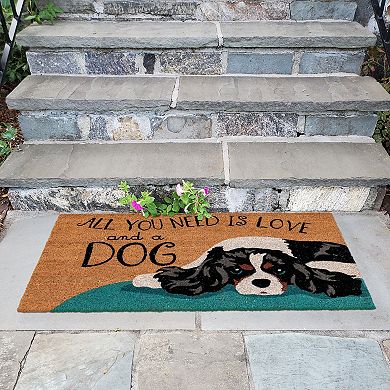 Liora Manne Natura Love And A Dog Coir Doormat - 18" x 30"