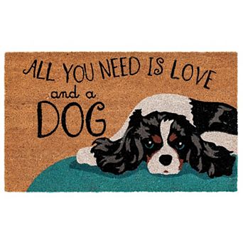 Liora Manne Natura Love And A Dog Coir Doormat - 18" x 30"