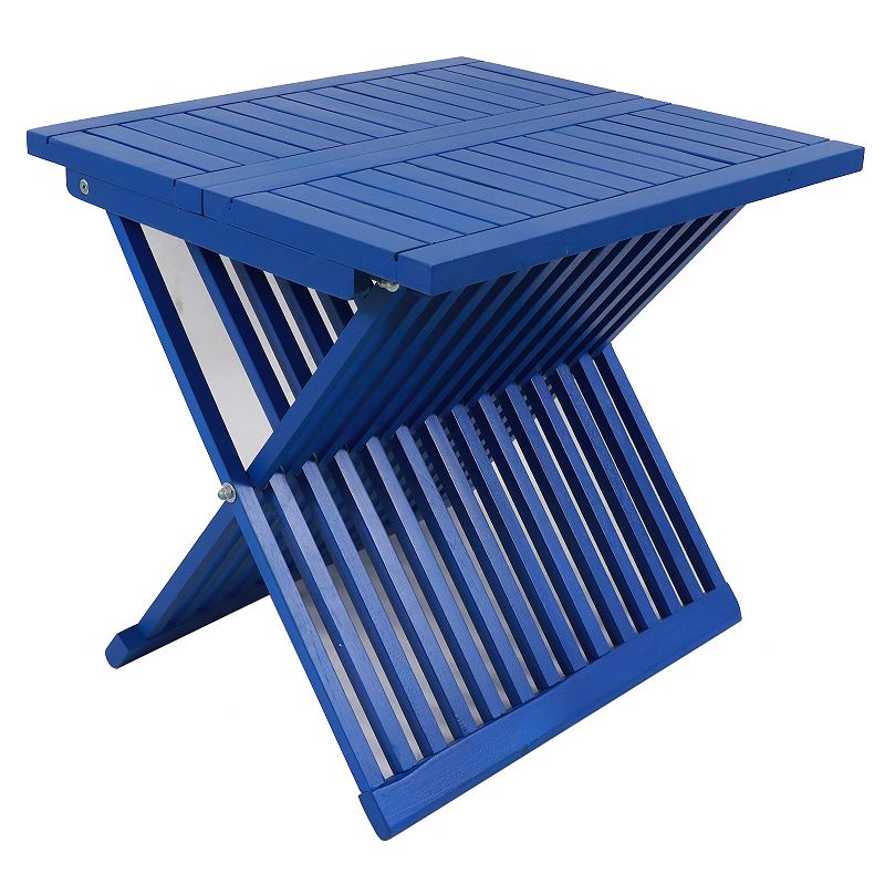 84409853 Decor Therapy Brandon Folding End Table, Blue sku 84409853