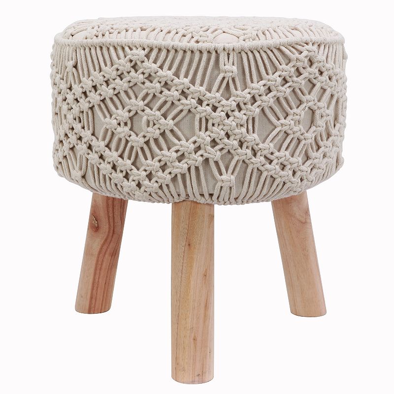 Decor Therapy Nirobi Crochet Stool, Brown