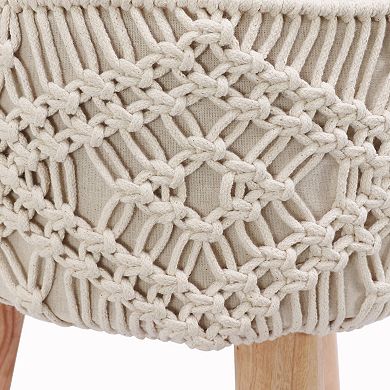 Decor Therapy Nirobi Crochet Stool