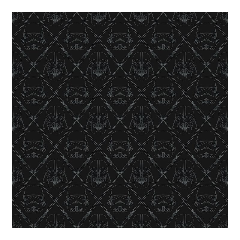 RoomMates Star Wars Dark Side Peel & Stick Wallpaper, Black