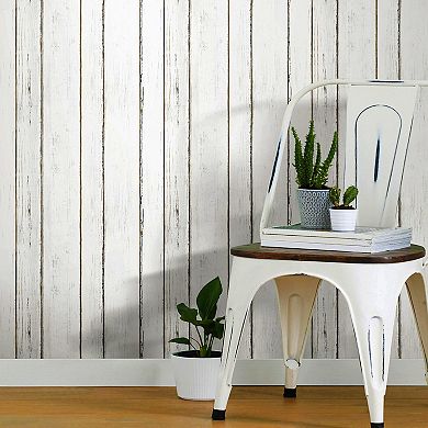 RoomMates Faux Shiplap Peel & Stick Wallpaper