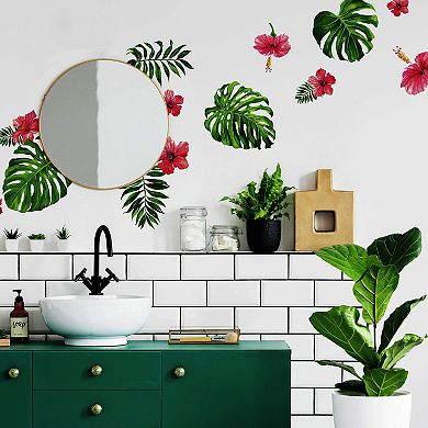 RoomMates Tropical Hibiscus Flower Wall Decal