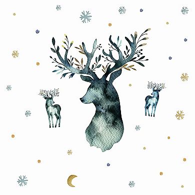 RoomMates Watercolor Winter Deer Wall Decal