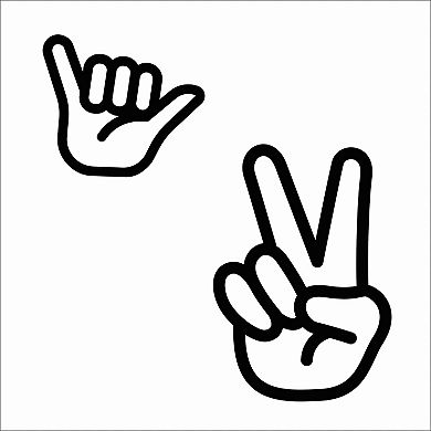 RoomMates Peace Hand Dry Erase Wall Decals