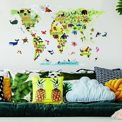 RoomMates Kids World Map Wall Decal