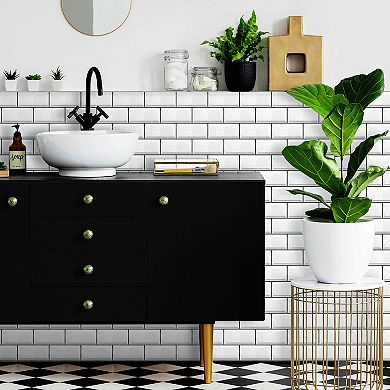 RoomMates Faux Subway Tile Peel & Stick Wall Decal
