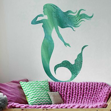 RoomMates Glitter Mermaid Peel & Stick Wall Decals