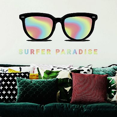 RoomMates Sufer Paradise Holographic Peel & Stick Wall Decal