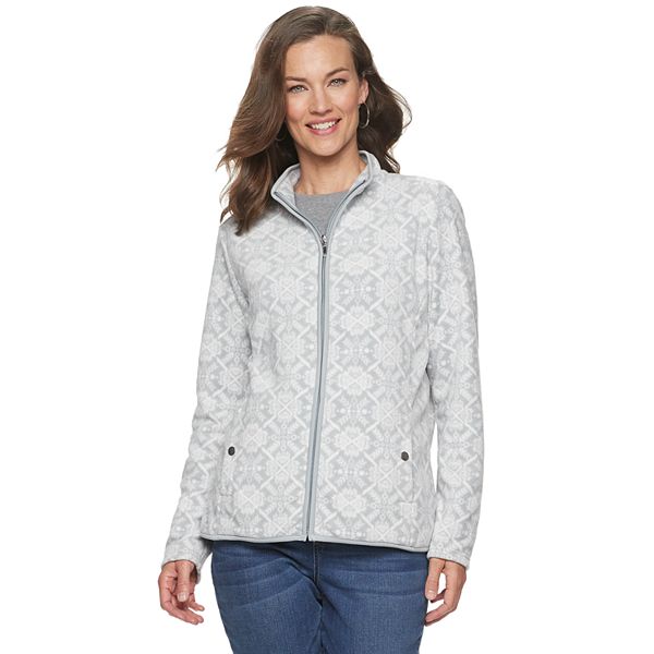 Women s Croft Barrow Fleece Zip Front Jacket