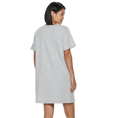 Women's Croft & Barrow® Waffle-Knit Zip-Front Short Sleeve Robe