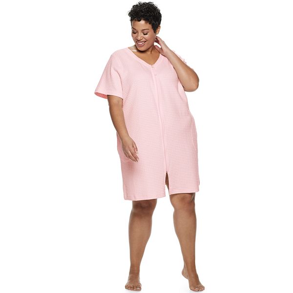 Plus size store waffle dressing gown