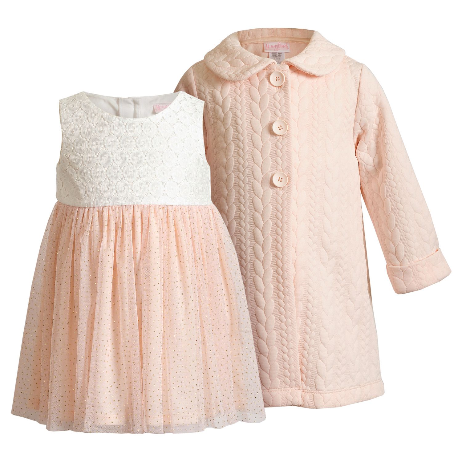 baby girl dress and coat set