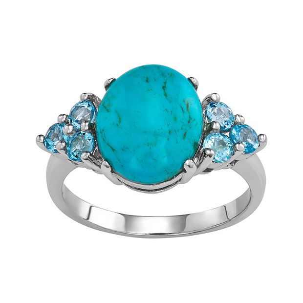 Kohls blue store topaz ring