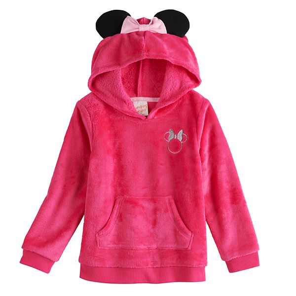 Disney Junior Minnie Mouse Silent Hoodie Fleece Pullover