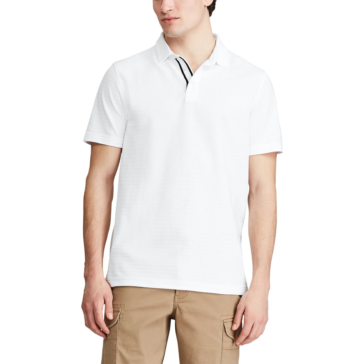 white polo khaki pants