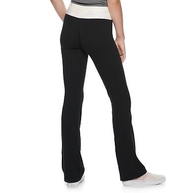 Juniors' SO® Yoga Boot Pants With Piping