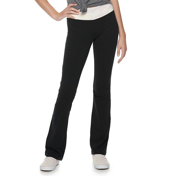 Juniors' SO® Crossover Waistband Bootcut Yoga Pants