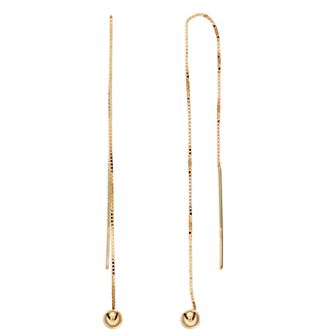 Color Romance 14k Gold Ball Threader Earrings