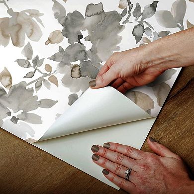 RoomMates Watercolor Floral Peel & Stick Wallpaper