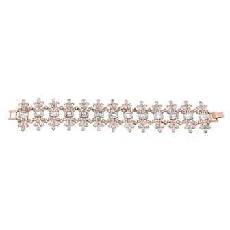 Vieste Simulated Crystal Open Lace Bracelet