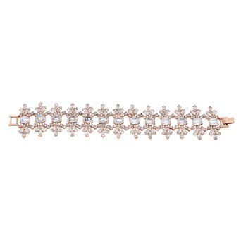 Vieste Simulated Crystal Open Lace Bracelet