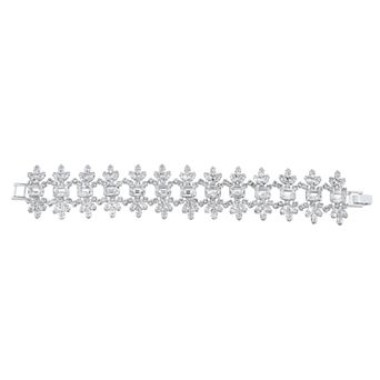 Vieste Simulated Crystal Open Lace Bracelet