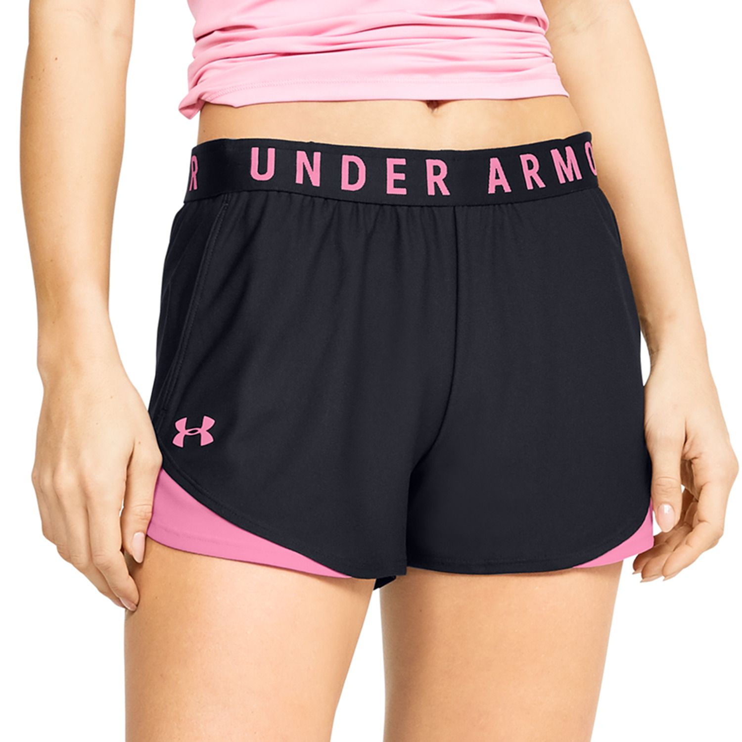under armour shorts pink