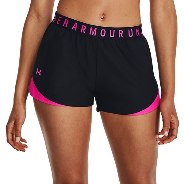 Women's Under Armour Play Up 3.0 Shorts - Black Rebel Pink (XX LARGE)