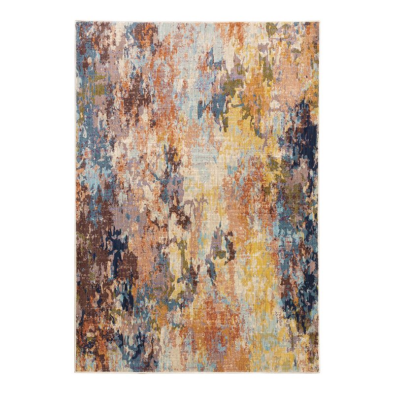 StyleHaven Xenia Distressed Abstract Rug, Multicolor, 4X5.5 Ft