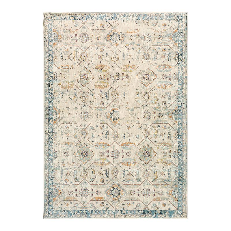 StyleHaven Xenia Distressed Tribal Pattern Rug, Beig/Green, 10X13 Ft