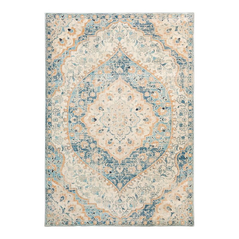 StyleHaven Xenia Faded Pattern Rug, Blue, 8X11 Ft