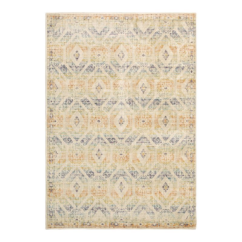 StyleHaven Xenia Faded Tribal Panel Rug, Beig/Green, 10X13 Ft