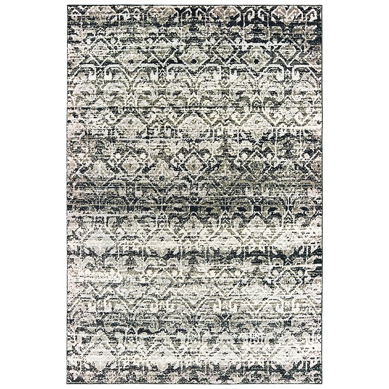 StyleHaven Brody Geo Tribal Rug, Grey, 8X11 Ft