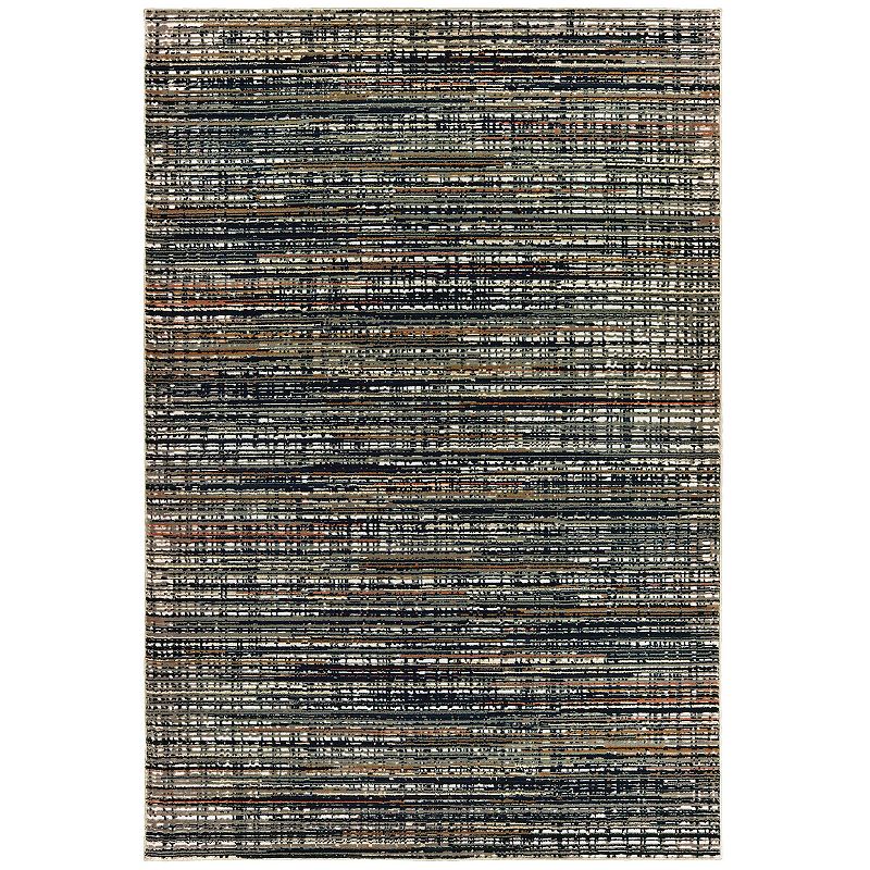 StyleHaven Brody Textured Striped Rug, Black, 8X11 Ft