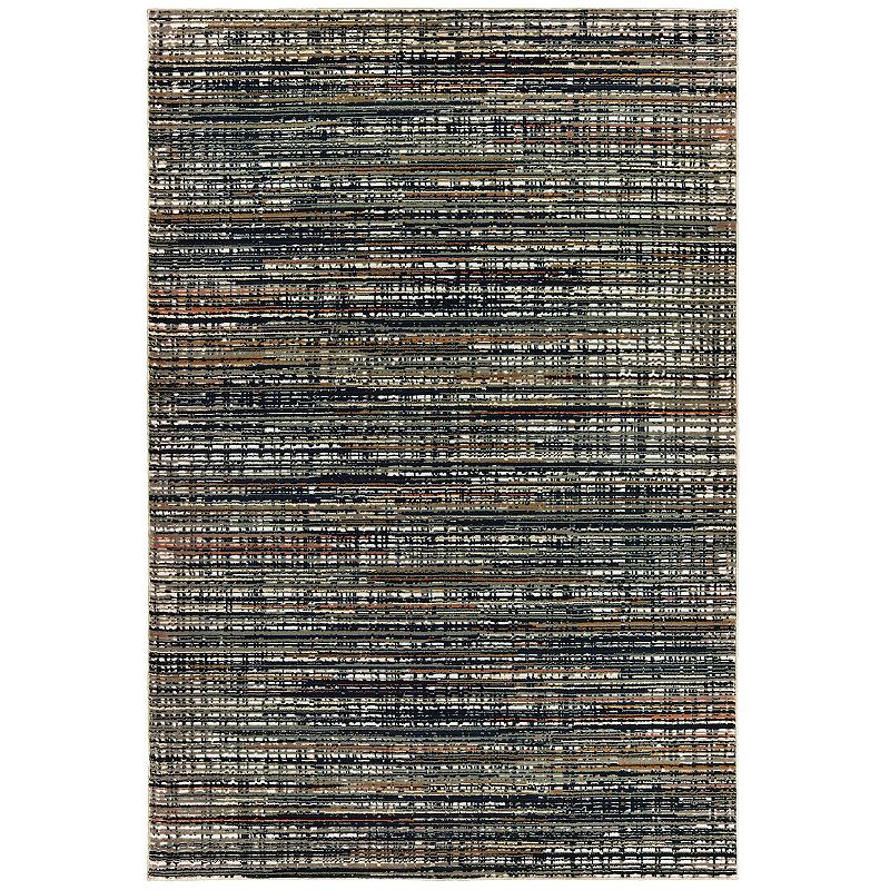 StyleHaven Brody Textured Striped Rug, Black, 5.5X7.5 Ft