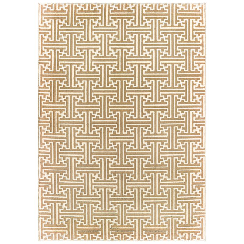 StyleHaven Brody Textured Geometric Rug, Yellow, 10X13 Ft