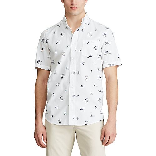 Men's Chaps Classic Fit Easy-Care Printed Button-Down Shirt