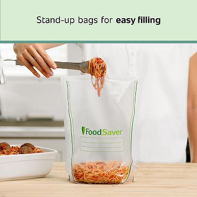 FoodSaver Easy Fill 1-Gallon Reusable Vacuum Sealer Bags - 10-Count