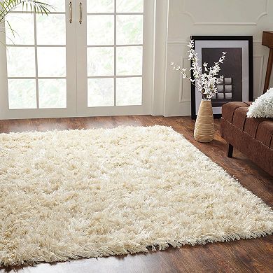 Chesapeake Microfiber Polyester Lurex Shag 5'x7' Elstra Area Rug