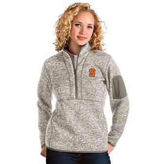 Women's Antigua Syracuse Orange Fortune Half-Zip Pullover