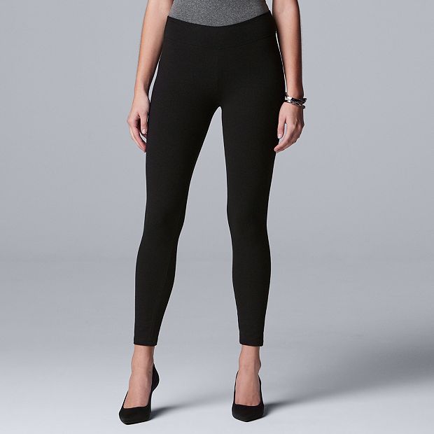 Women's Simply Vera Vera Wang Mid-Rise Cotton Leggings