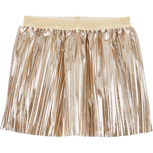 Toddler Girl Carter s Metallic Pleated Skirt