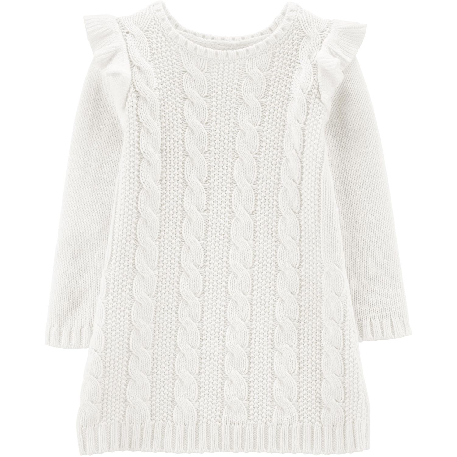 baby girl cable knit sweater dress